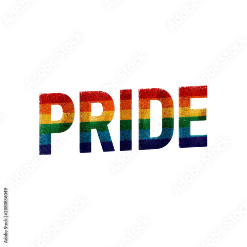 Pride Decoration - Pride Sign isolate on transparent png.