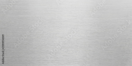 Tableau sur toile Abstract brushed silver aluminium background, bright brushed aluminium with an even fine horizontal grain and soft light, modern design for header, backdrop and banner