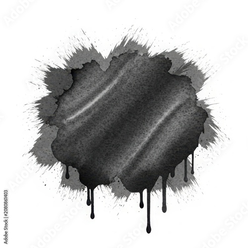 Ink blot isolated on white background