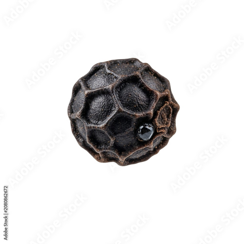 Close up of black pomegranate fruit.
