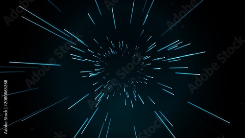 Photos Cyan warp speed light burst hyperspace background