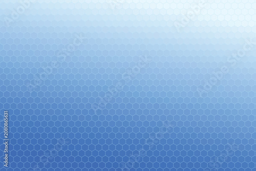 Bild auf Leinwand Gradient blue hexagonal pattern texture with subtle light variation