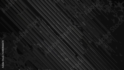 Fotografie Diagonal striped pattern with distressed texture and dark gray coloration create