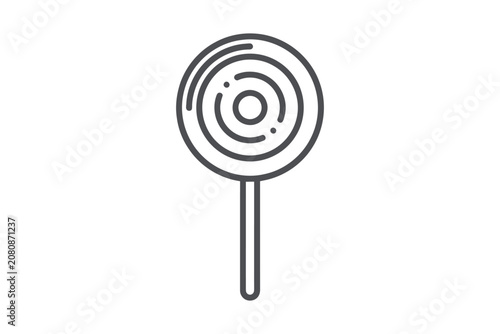 Lollipop Outline Vector Icon