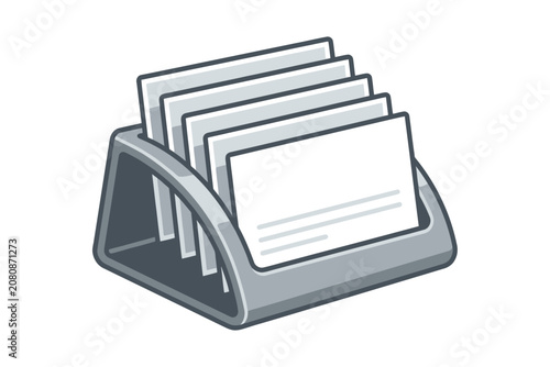 Business Card Holder Vector Illustration