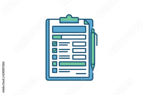 Clipboard Checklist Vector Illustration