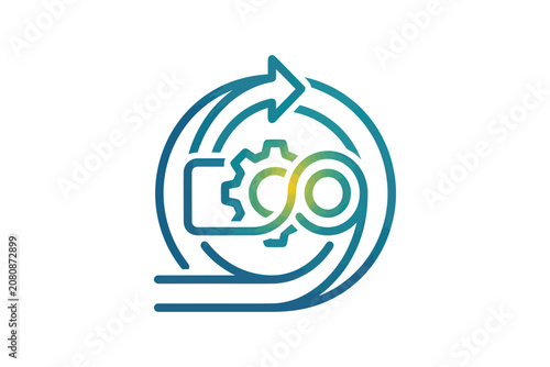 Circular Economy Gear Icon