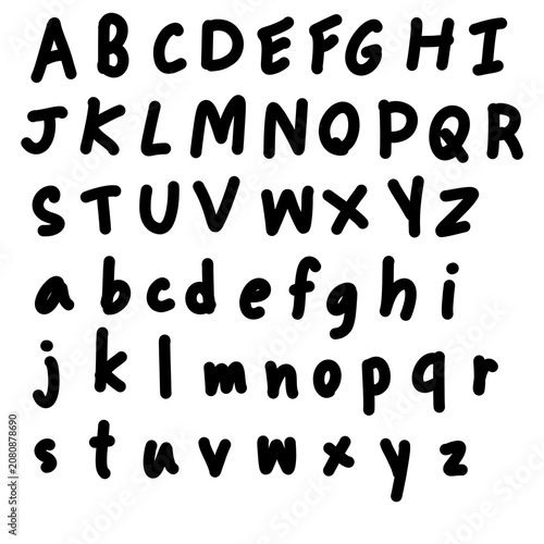 hand drawn alphabet