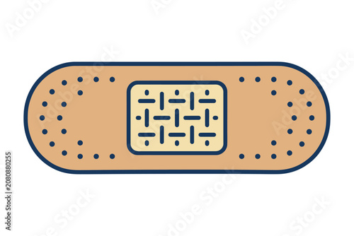 Adhesive Bandage Vector Illustration