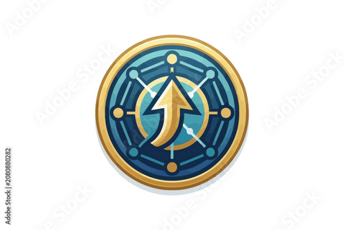 Upward Arrow Network Badge Design
