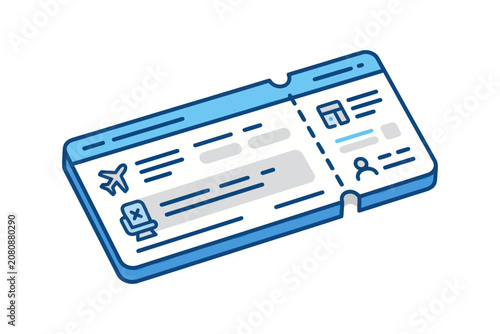 Airline Boarding Pass Vector Illustration