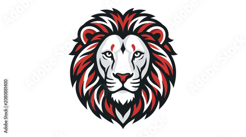 Canvas Print Lion Head Logo - Fierce Animal Mascot Design