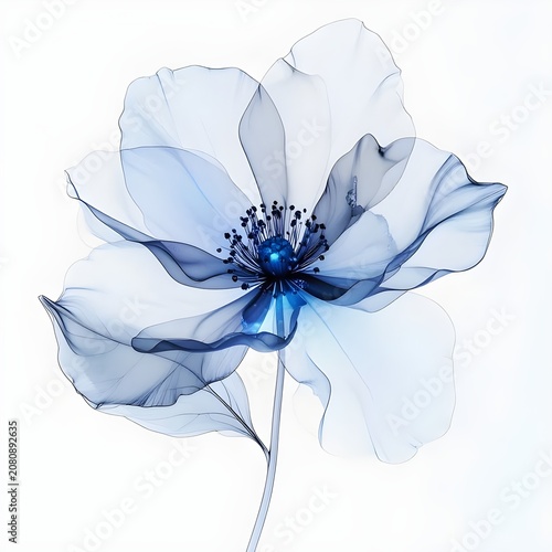 blue flower isolated on white