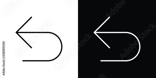Canvastavla Undo icon line vector collection