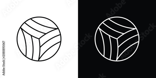 Fotografie Volley ball icon line vector collection