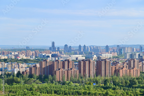 Expansive Cityscape of Ordos in Inner Mongolia Showcasing Modern Urban Development in China