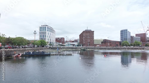 Salthouse Dock Marina and Liverpool City Center Skyline