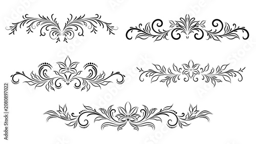 Luxury Vintage Ornamental Divider Set for Invitations and Stationery