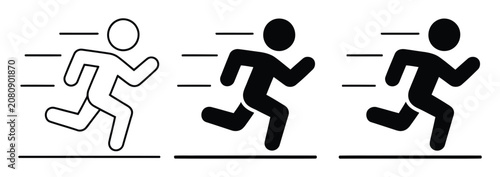 走る人物のベクターイラスト