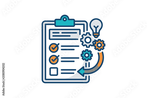 Project Management Checklist Vector Illustration