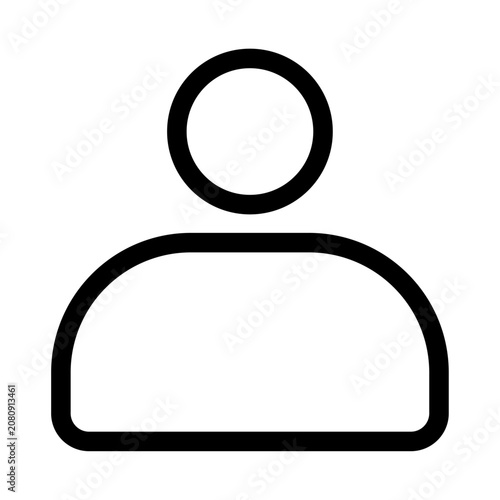 Minimalist Outline User Avatar Profile Vector Icon