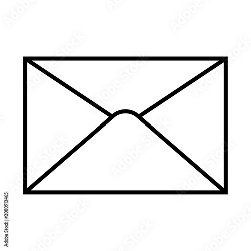 Minimalist Envelope Icon Line Art Symbol for Email and Communication