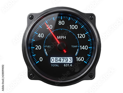 speedometer isolated on white