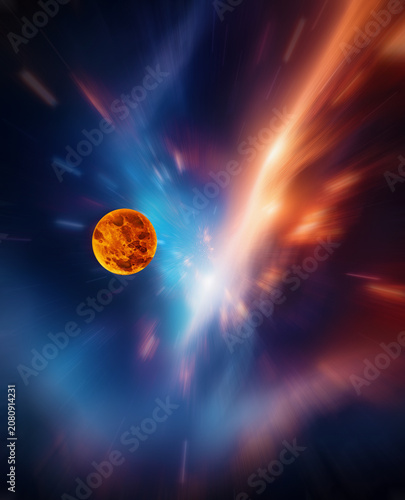 planet Venus in space