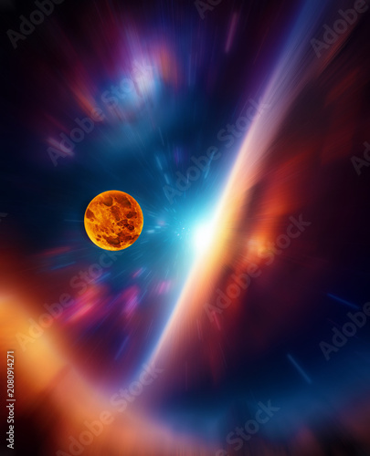 planet Venus in space
