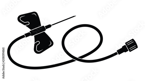 Dental Drill With Cord Black Silhouette dentist