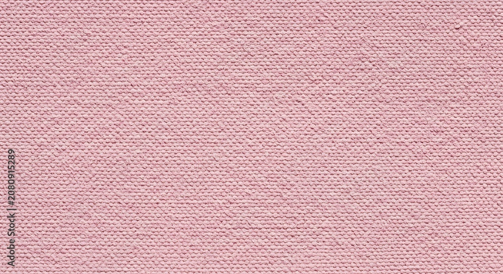 Fototapeta premium Light pink horizontal woven fabric texture with horizontal, material