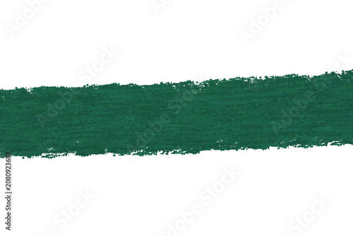 Photos Dark green chalky brush mark isolated on transparent surface creating natural organic texture for web designs