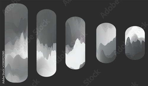 Abstract Black And White Chinese Painting Material