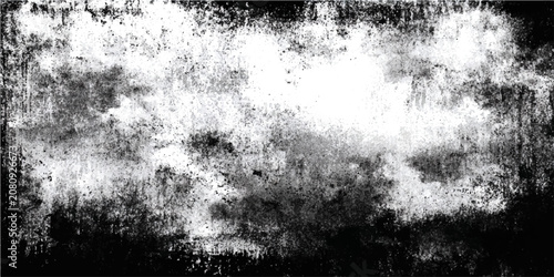 Tableau sur toile Abstract black and white texture background with grunge and distressed overlay effect creating a vintage and artistic feel