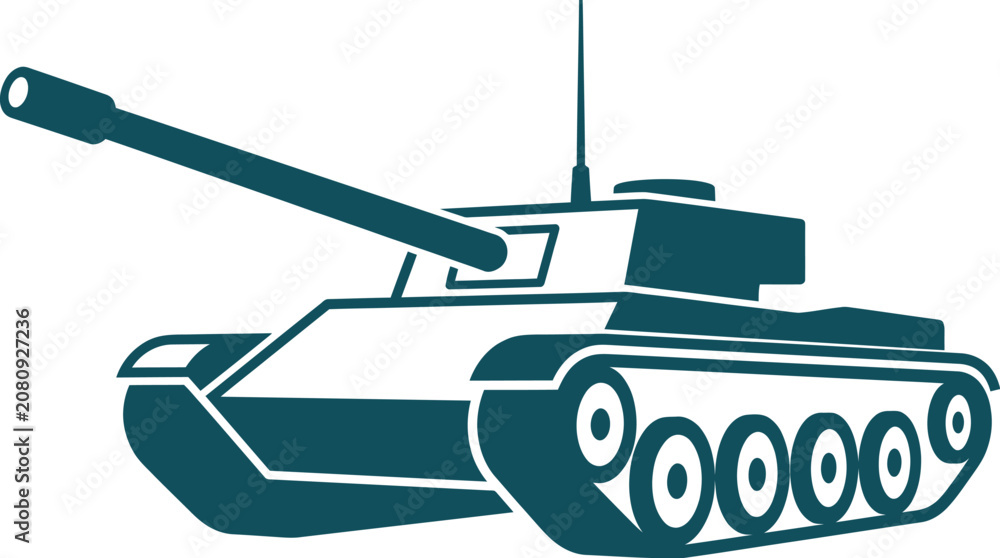 Fototapeta premium Teal tank illustration