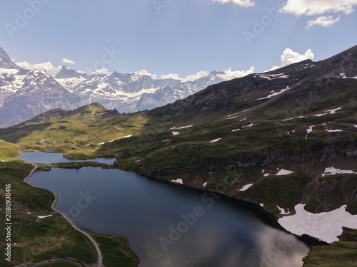 Photography mountain landscape with lake and mountains