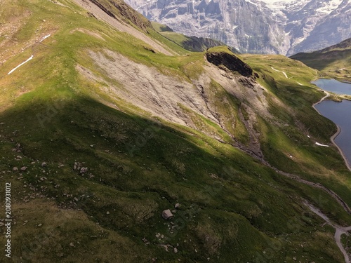mountain landscape in the alps, mountain landscape with lake and mountains
