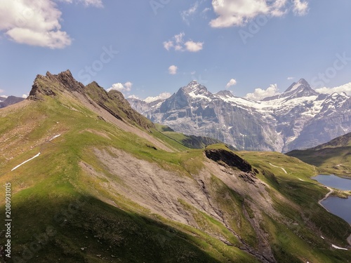 mountain landscape in the alps, mountain landscape with lake and mountains
