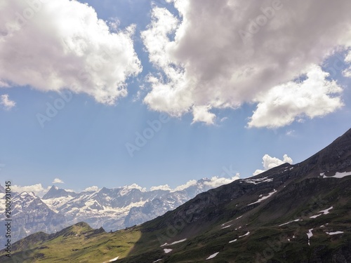 mountain landscape in the alps, mountain landscape with lake and mountains
