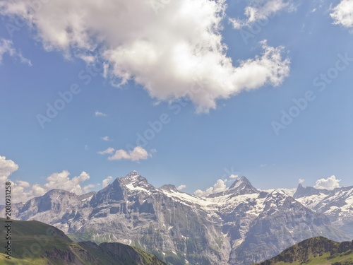 mountain landscape in the alps, mountain landscape with lake and mountains

