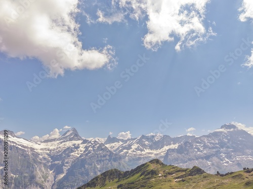mountain landscape in the alps, mountain landscape with lake and mountains
