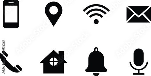 Smart home and communication icons