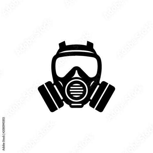 Gas mask icon represents essential safety equipment used for protection against hazardous materials.