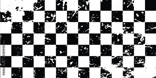 Obraz na plátně Shabby checkered grunge background