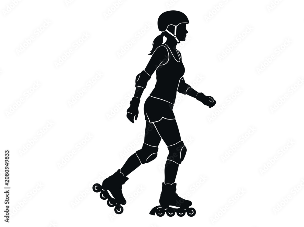 Fototapeta premium Person Skating With Protective Gear
