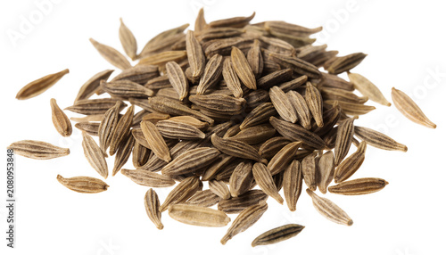cumin seeds isolated on transparent background
