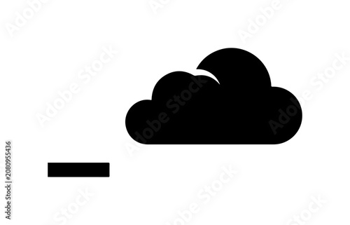 Cloud, weather, icon, symbol, black, vector graphics