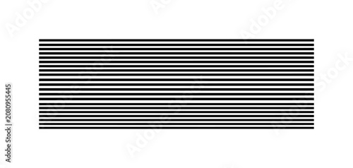Black and white horizontal stripes, striped pattern, seamless design, vector texture
