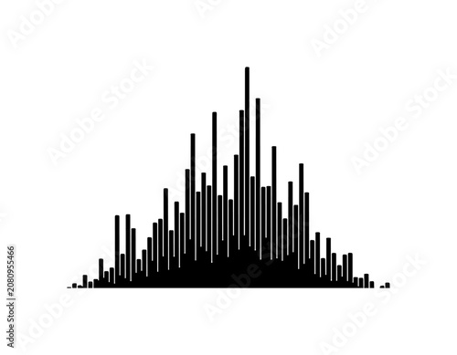 Black, vector histogram graph, bar chart, data visualization, statistics