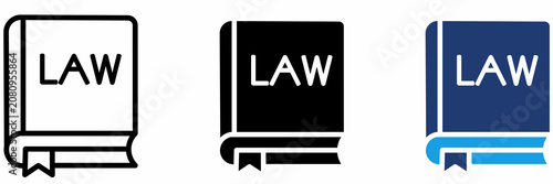 Bild auf Leinwand Law Book Stroke icon collections